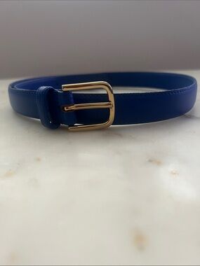 American Apparel Cobalt Blue Leather Belt Size Small